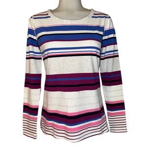 T by Talbots Women’s Long Sleeve Tunic Top Size XS Cotton Blend Stretch